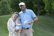 Scottie Scheffler, Meredith Scudder and baby Bennett (Source: Imagn)